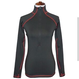 Nike Women's Pro Hyperwarm II Grey Half Zip